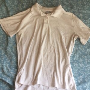 Girl’s Simple White Polo Shirt